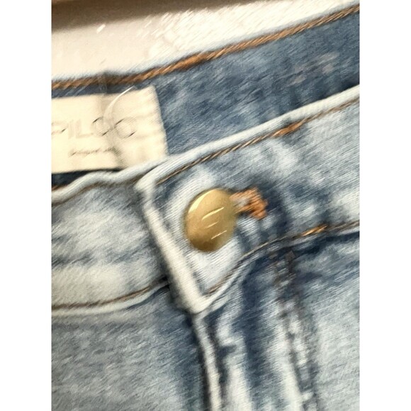 Pilcro Jeans Womens 27 Blue Denim Mid Rise Utility Straight Anthropologie $199 - Picture 5 of 7